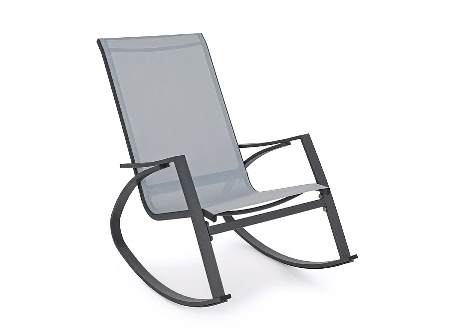 Estosa - Fauteuil à bascule de jardin Telma gris