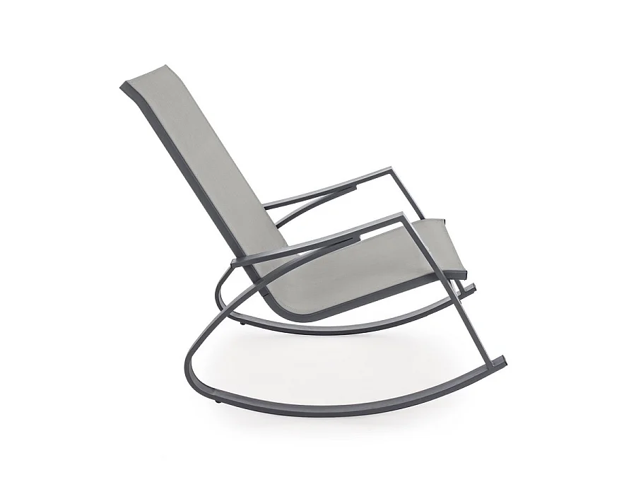 Estosa - Fauteuil à bascule de jardin Telma gris