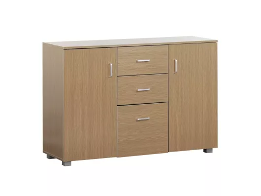 Kauf Unique WeHome – Mehrzweck-Sideboard mit 2 Schubladen und 3 Türen in Eichenoptik