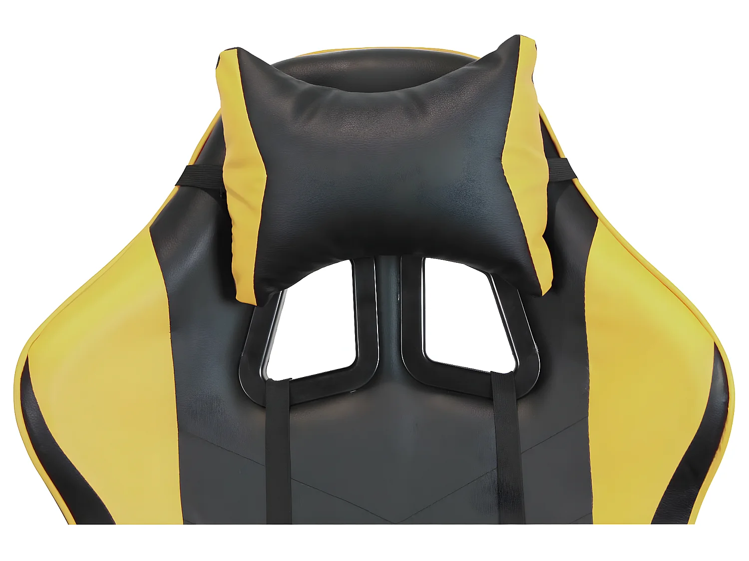 WeHome - Fauteuil gamer inclinable avec repose-pieds jaune et noir