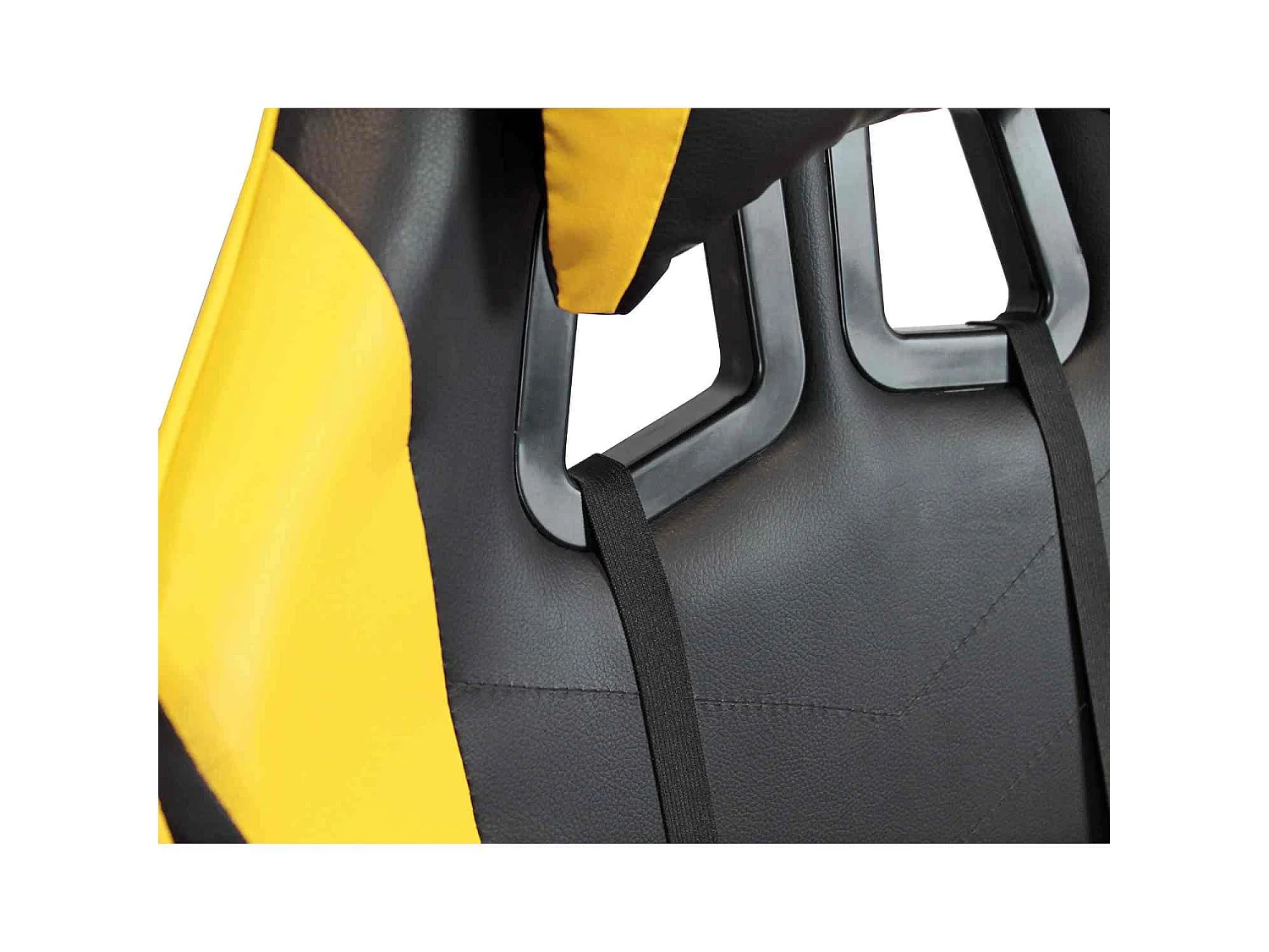 WeHome - Poltrona gamer reclinável com apoio para pés amarelo e preto