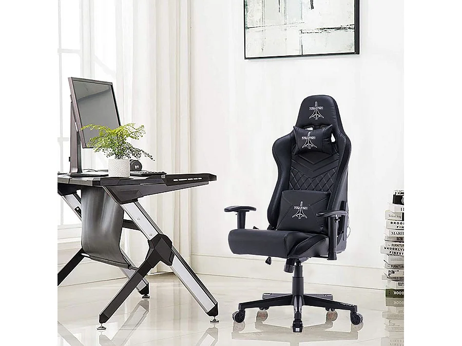 We Home - Chaise de jeu réglable et inclinable avec LED intégrées pour le bureau et la maison