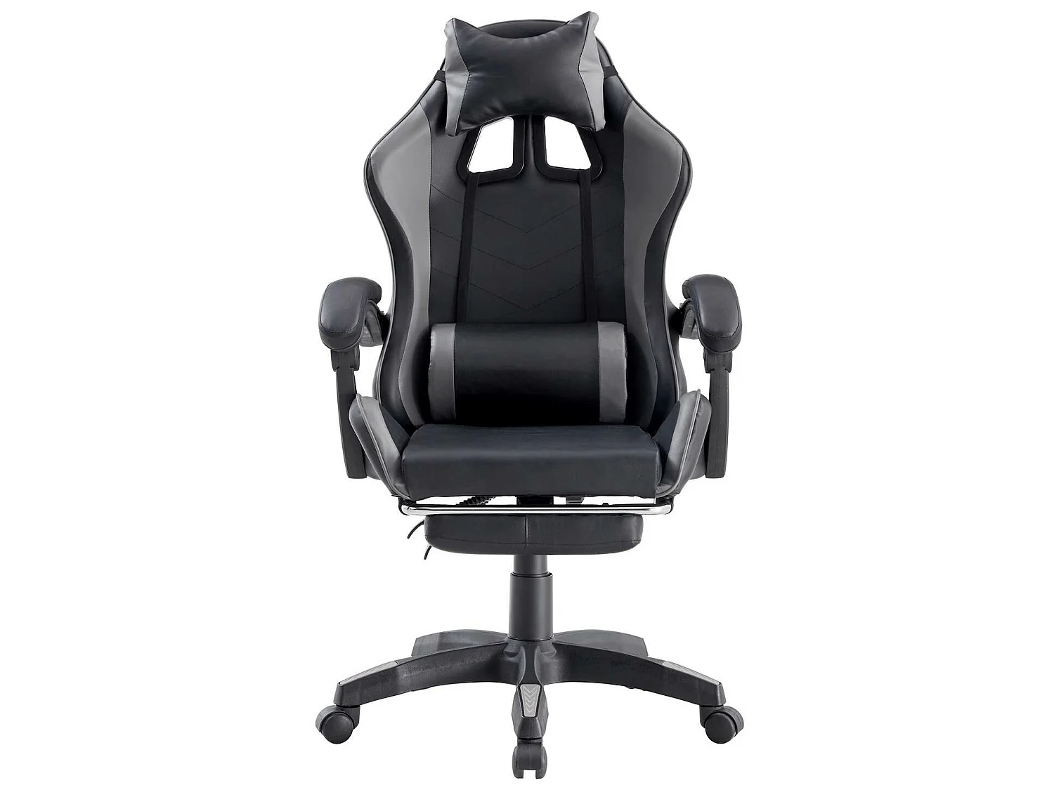 We Home - Cadeira gamer ergonômica cinza e preta com encosto reclinável
