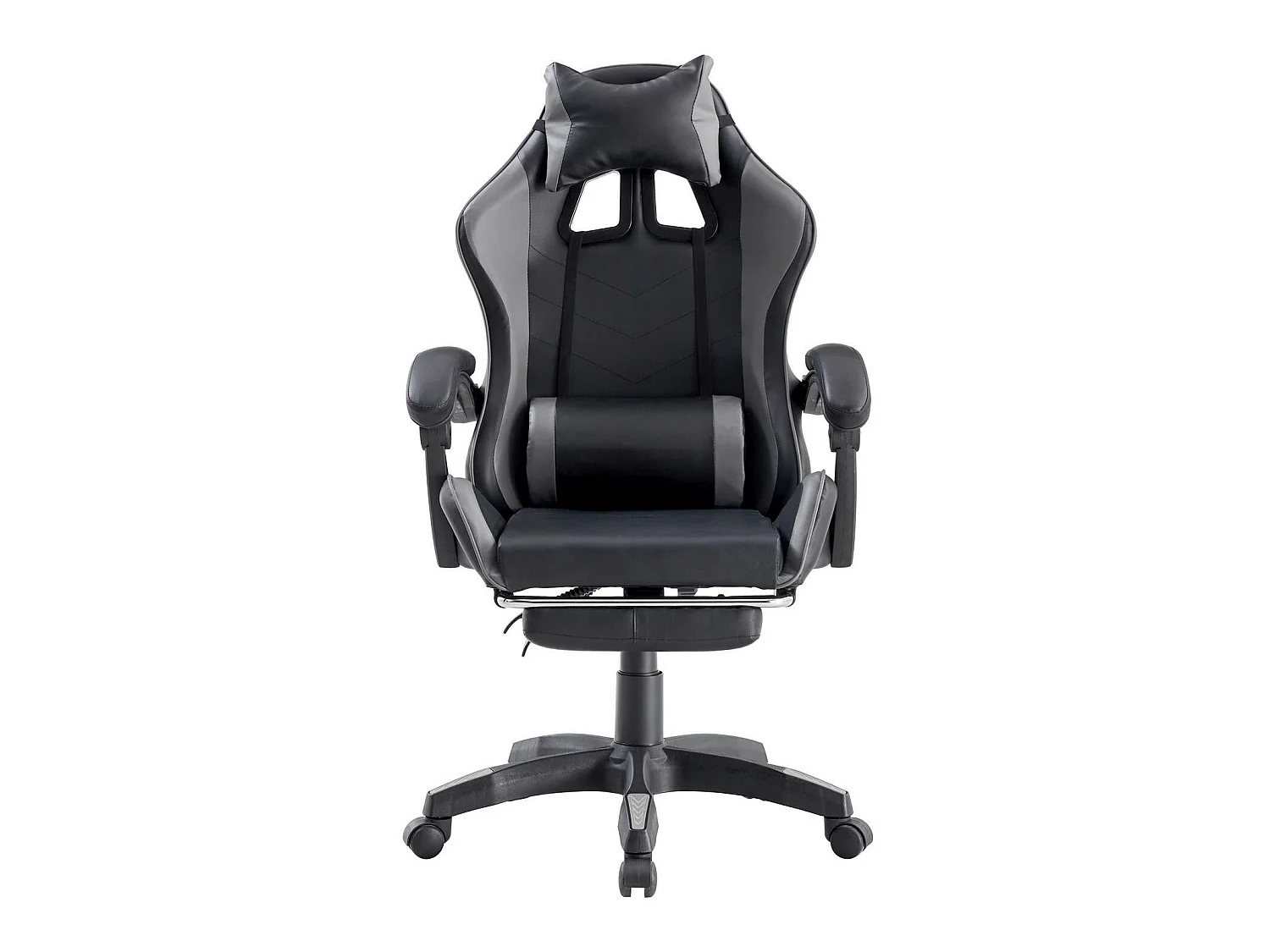We Home - Chaise gamer ergonomique grise et noire avec dossier inclinable