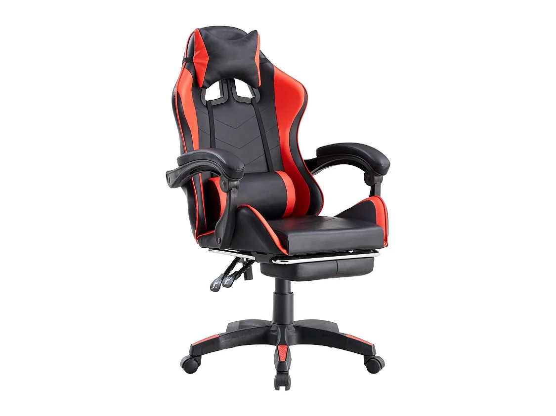 We Home - Chaise gamer ergonomique rouge et noire avec dossier inclinable