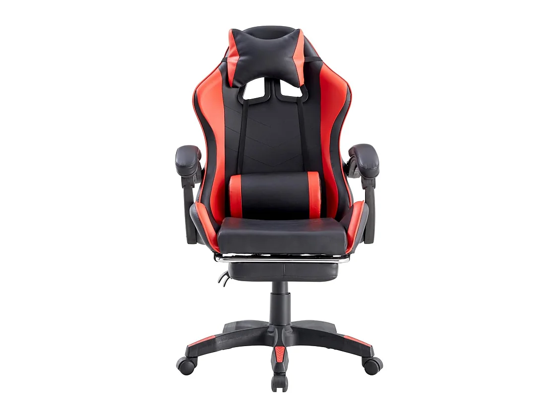 We Home - Ergonomische rood-zwarte gamingstoel met verstelbare rugleuning