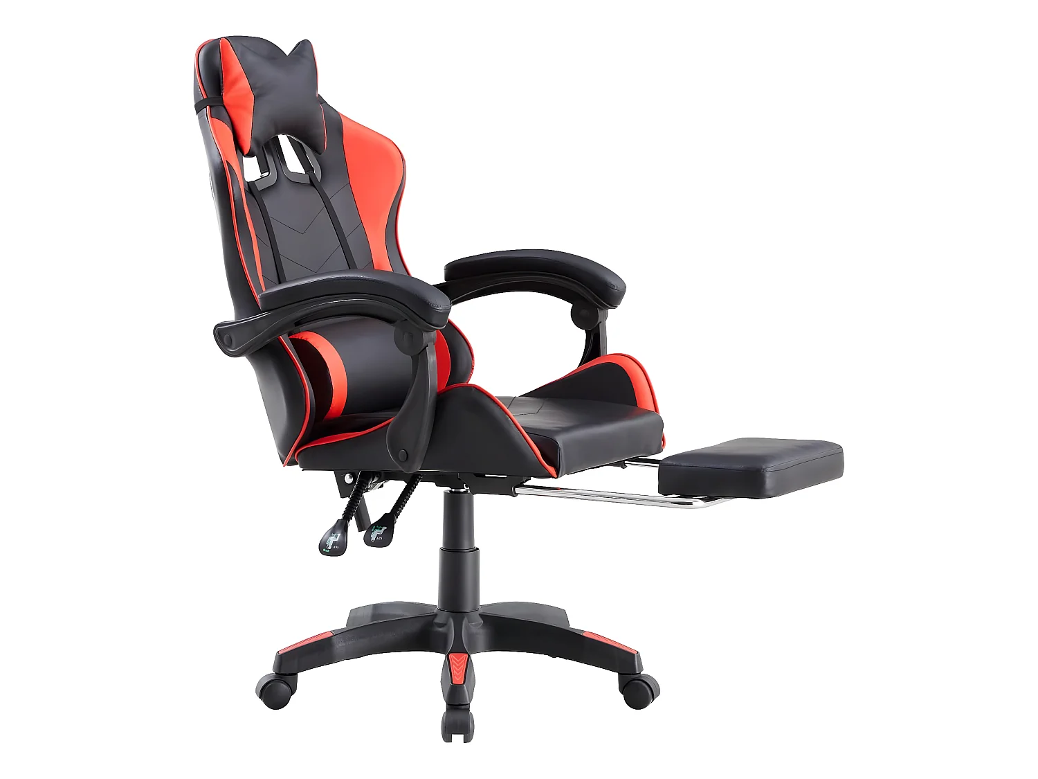 We Home - Ergonomische rood-zwarte gamingstoel met verstelbare rugleuning