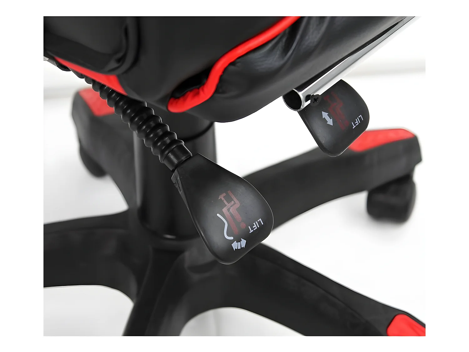 We Home - Ergonomische rood-zwarte gamingstoel met verstelbare rugleuning