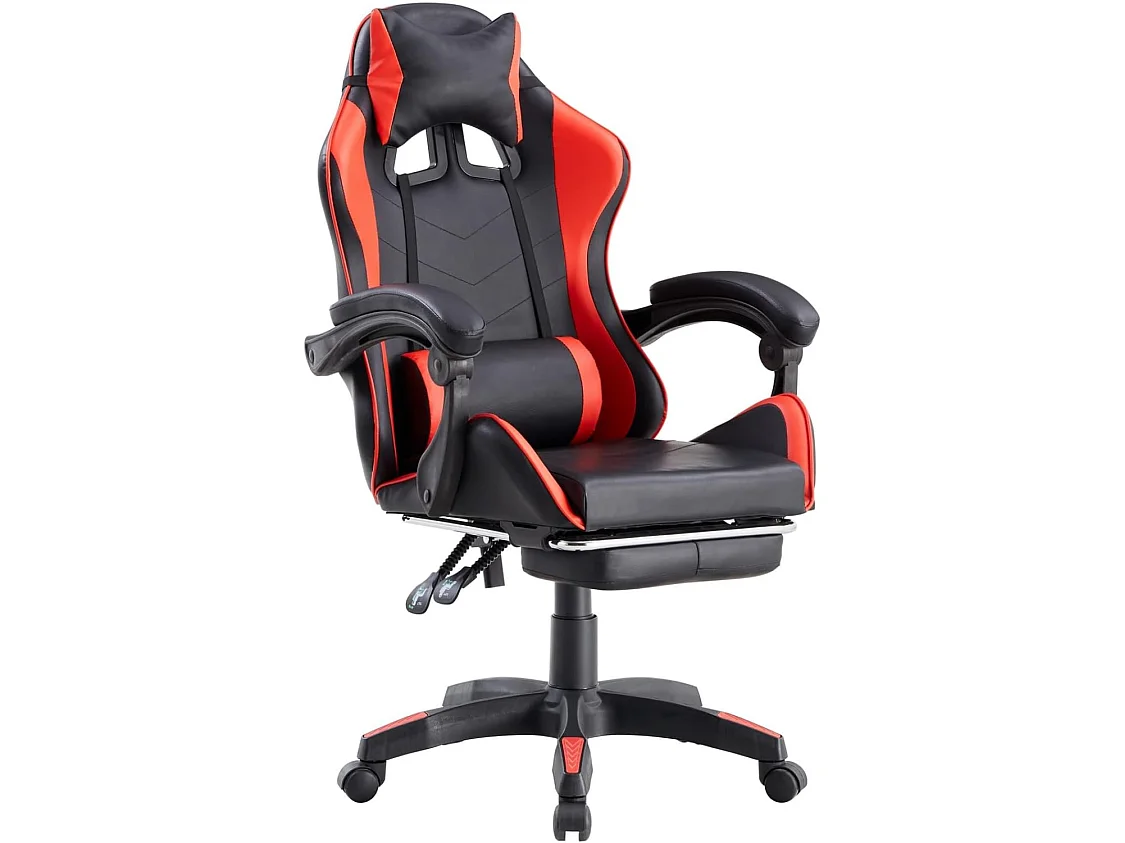 We Home - Chaise gamer ergonomique rouge et noire avec dossier inclinable