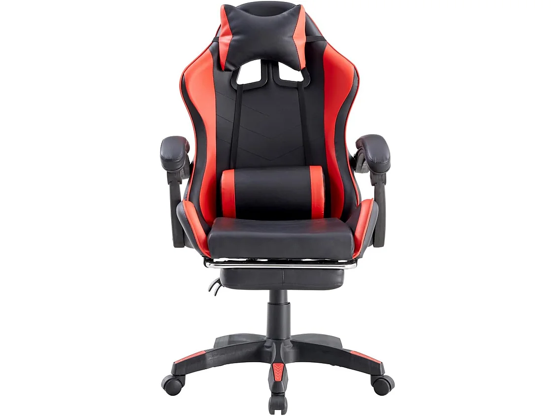 We Home - Chaise gamer ergonomique rouge et noire avec dossier inclinable