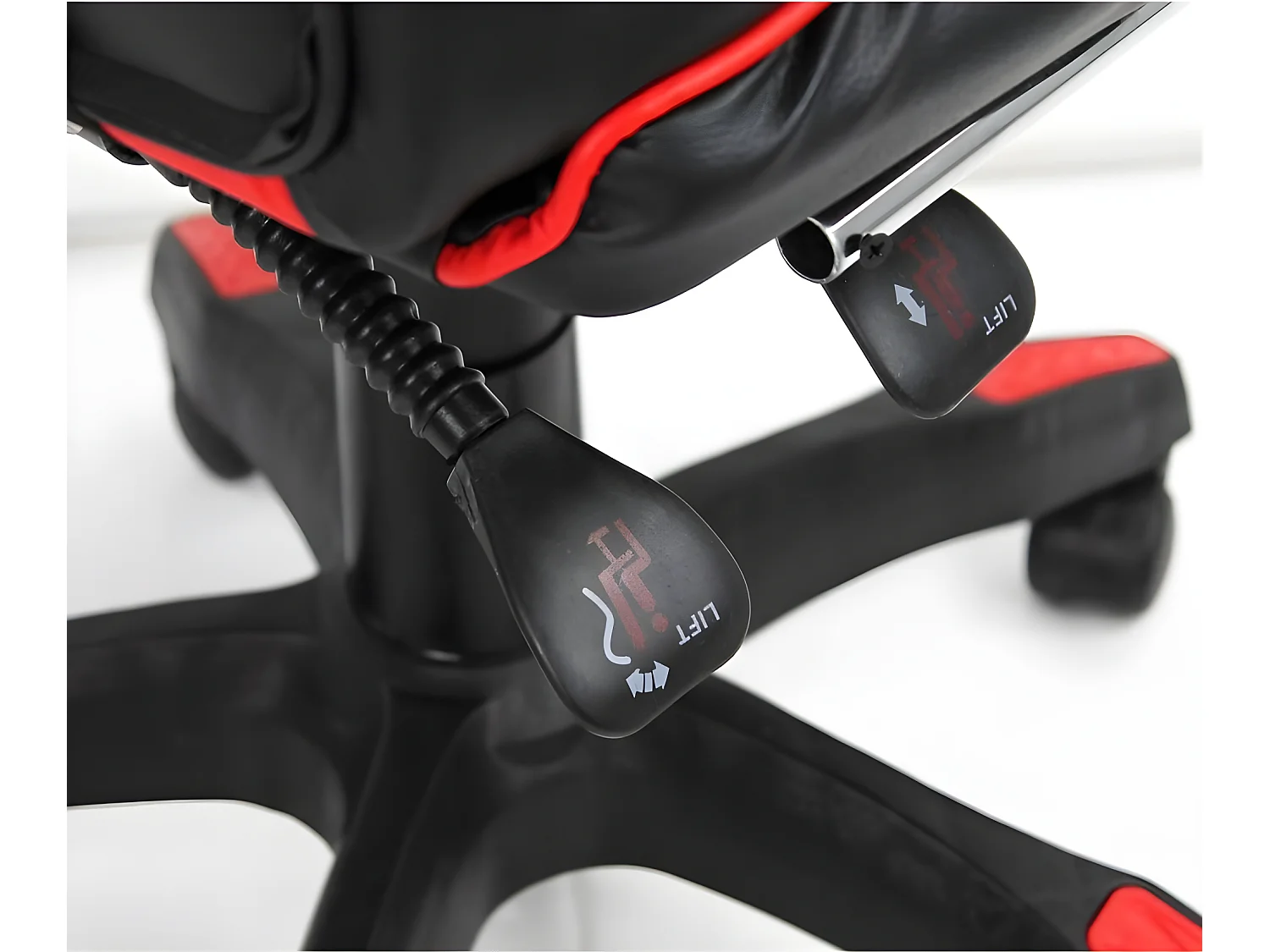 We Home - Chaise gamer ergonomique rouge et noire avec dossier inclinable