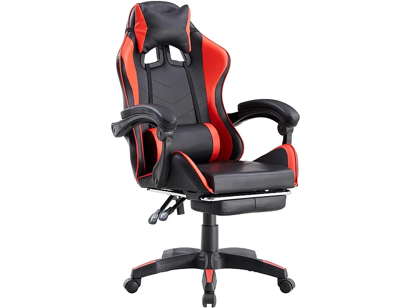 We Home - Poltrona sedia gaming rossa e nera ergonomica con schienale reclinabile
