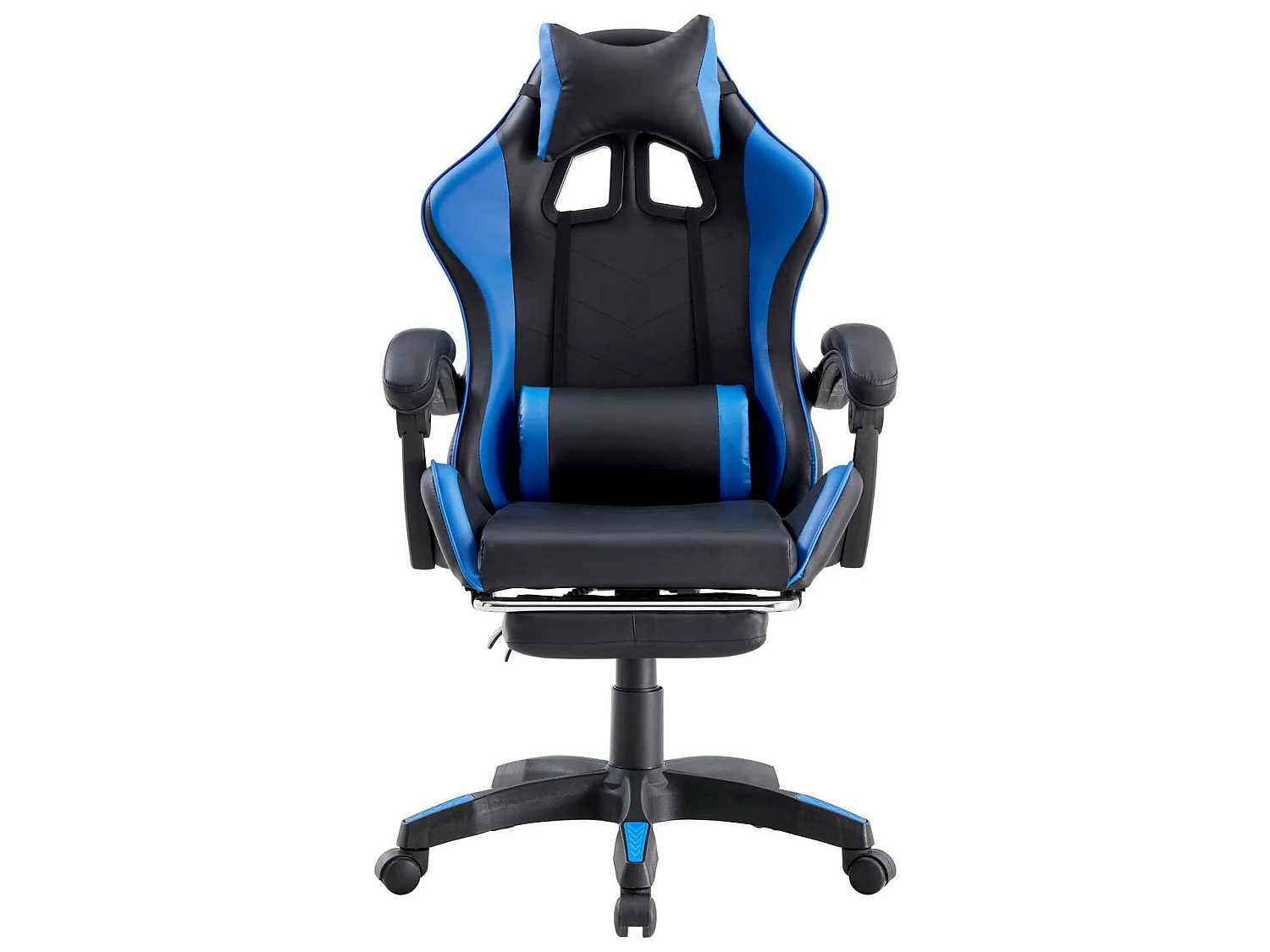 We Home - Chaise gamer ergonomique bleue et noire avec dossier inclinable