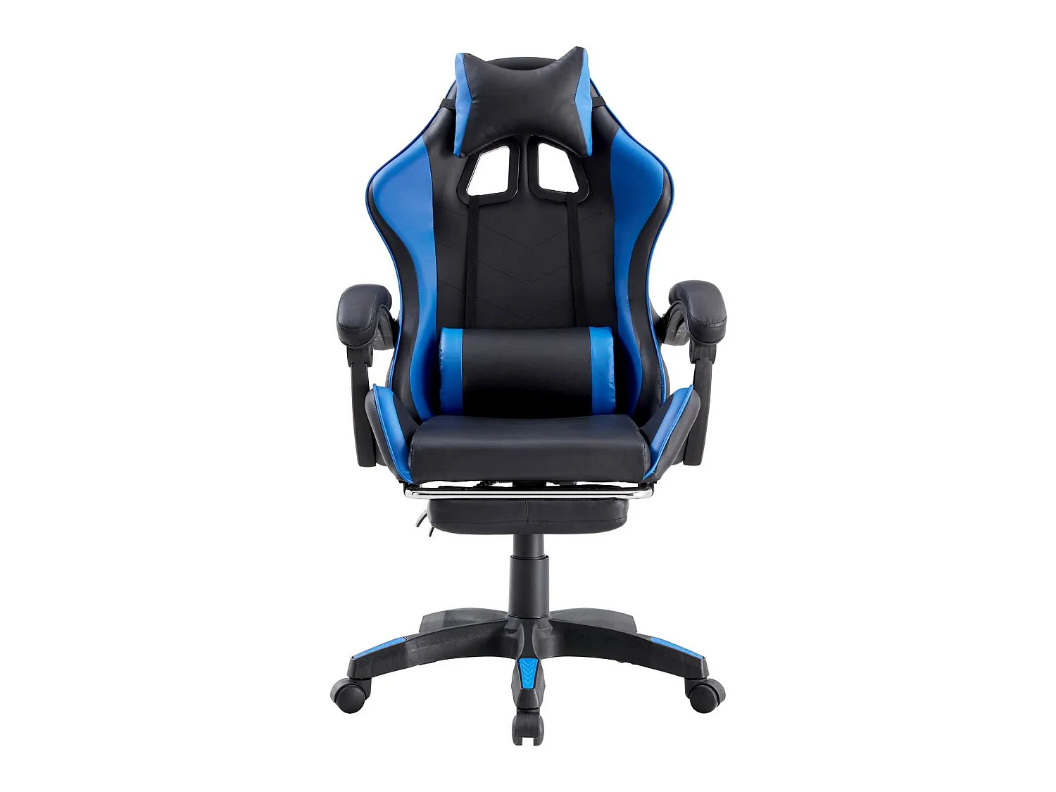 We Home - Cadeira gamer ergonômica azul e preta com encosto reclinável