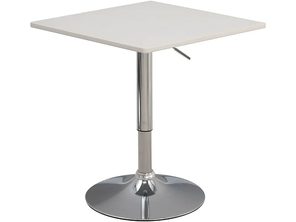 Bartafel, hoge salontafel, in hoogte verstelbare salontafel, vierkante tafel of ronde tafel, keukentafel verkrijgbaar in verschillende kleuren (wit, vierkant)