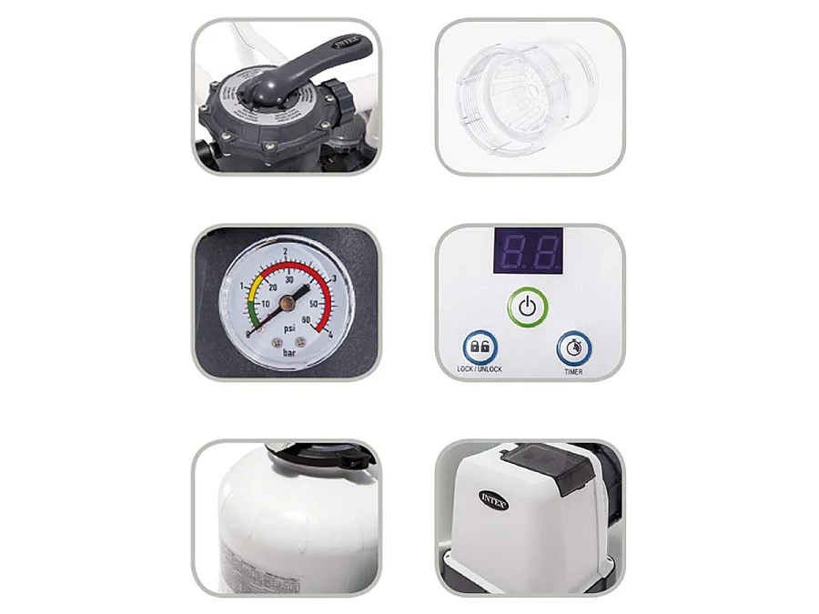 Pompe de filtration à sable pour piscines 4500 l/h Intex 26644