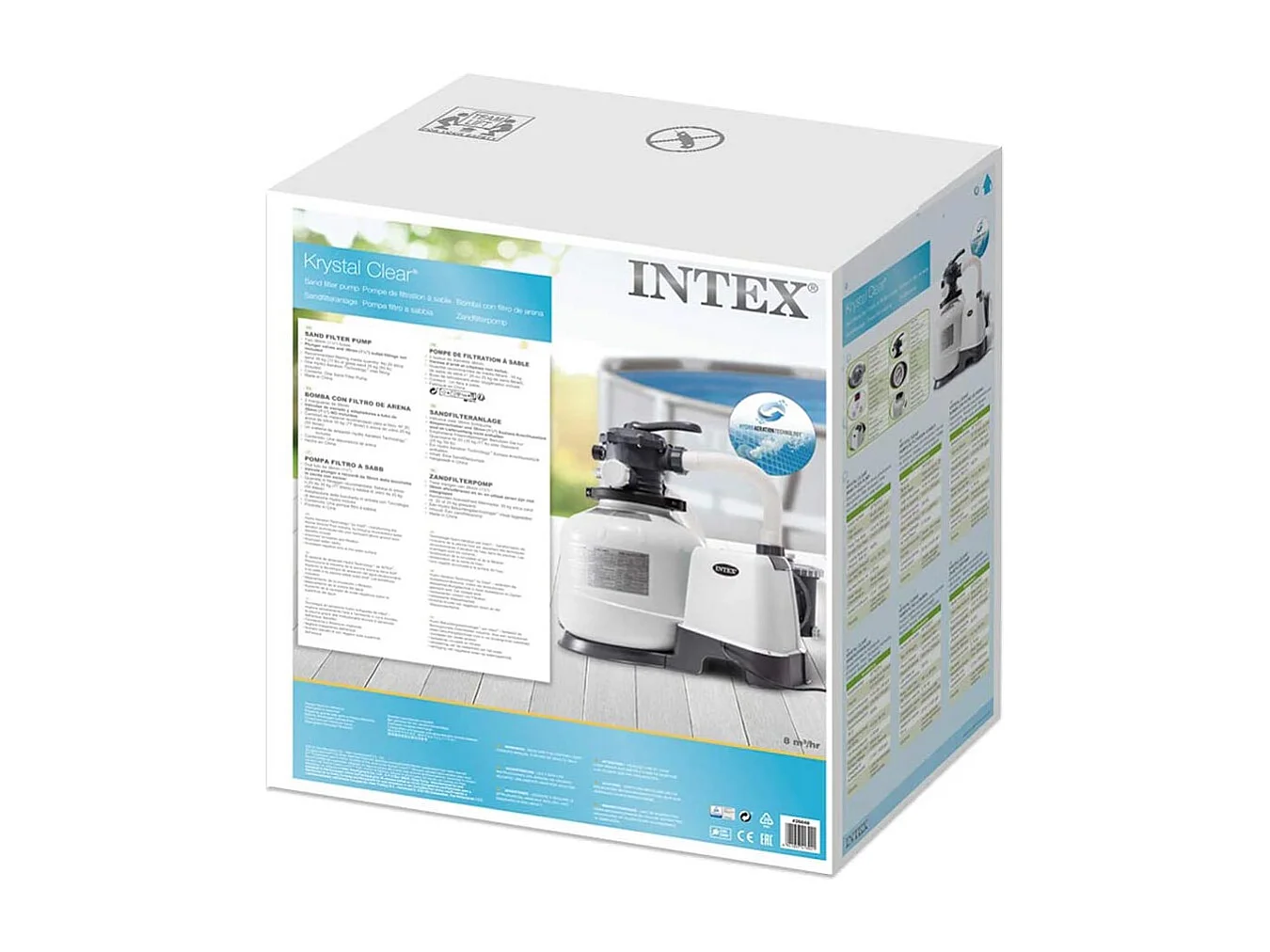 Bomba depuradora de arena para piscinas 10500 l/h Intex 26648