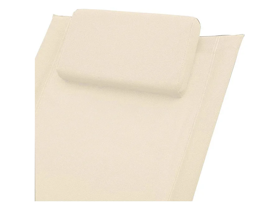 Estosa - Transat de jardin à bascule couleur crème