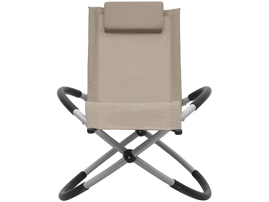 Estosa - Espreguiçadeira de balanço elíptica para exterior Ecru