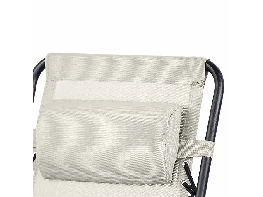 Estosa - Transat de jardin apesanteur Lucy crème