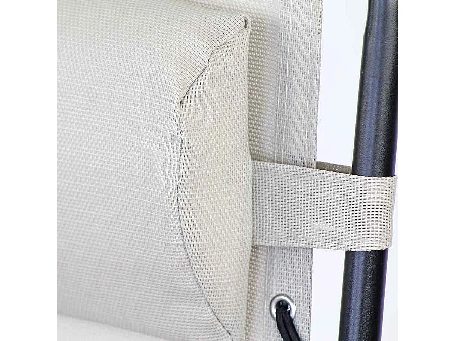 Estosa - Transat de jardin apesanteur Lucy crème