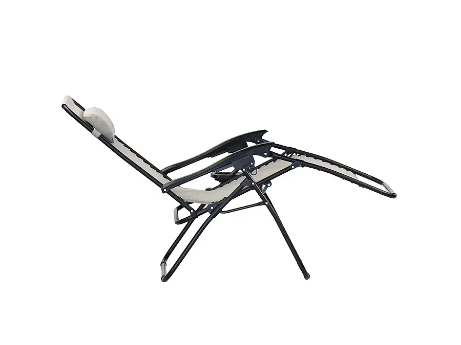 Estosa - Transat de jardin apesanteur Lucy crème