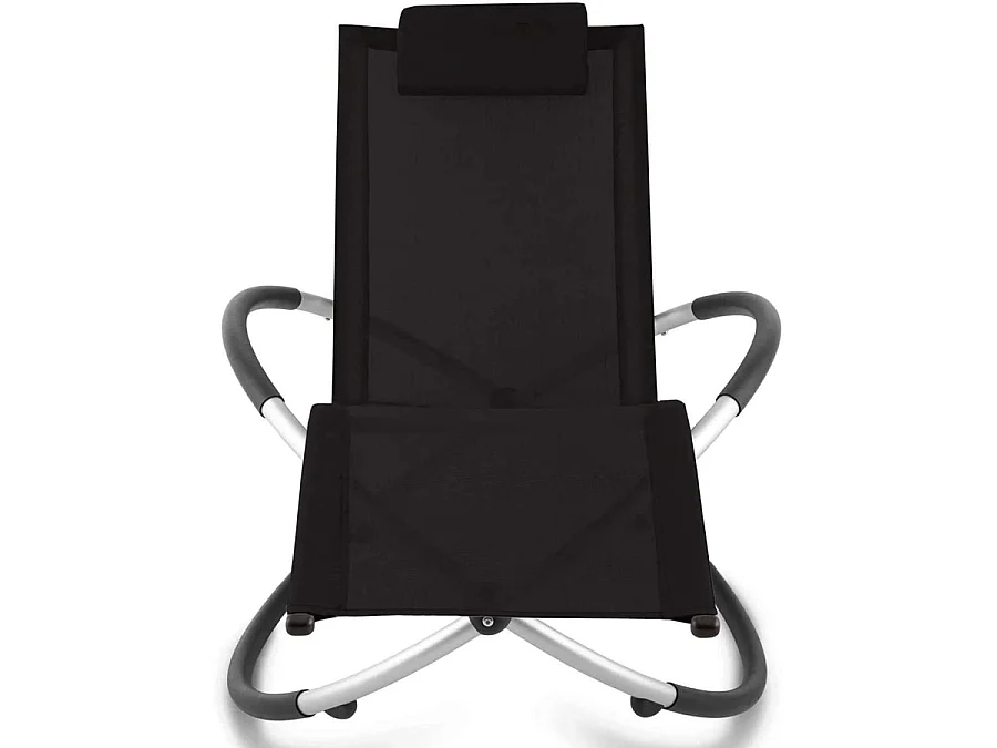 Estosa - Transat de jardin elliptique avec housse noire