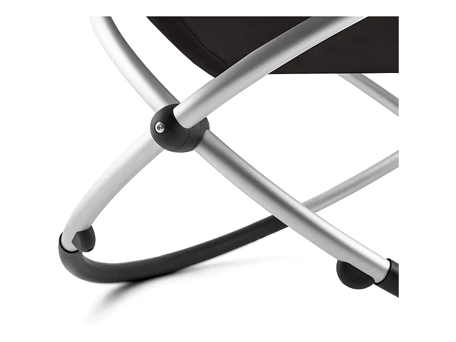 Estosa - Transat de jardin elliptique avec housse noire