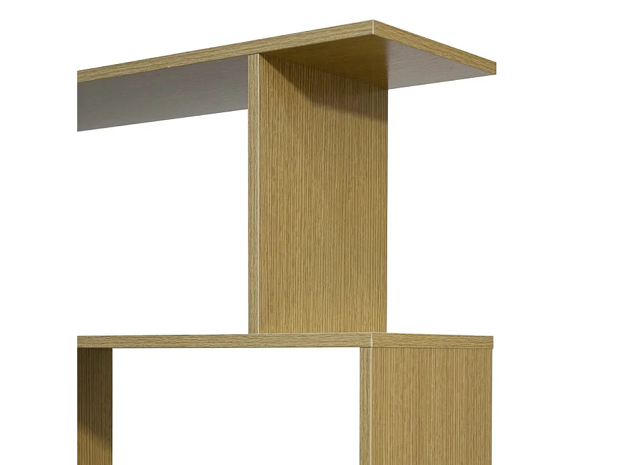 Librería vertical de pared 6 estantes Librería que ahorra espacio diseño moderno 80 x 192 x 25 cm estructura en melamina panel de madera de 15 mm de espesor