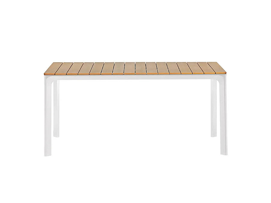 Estosa - Buitentafel in aluminium en polywood 180x100cm Enna wit