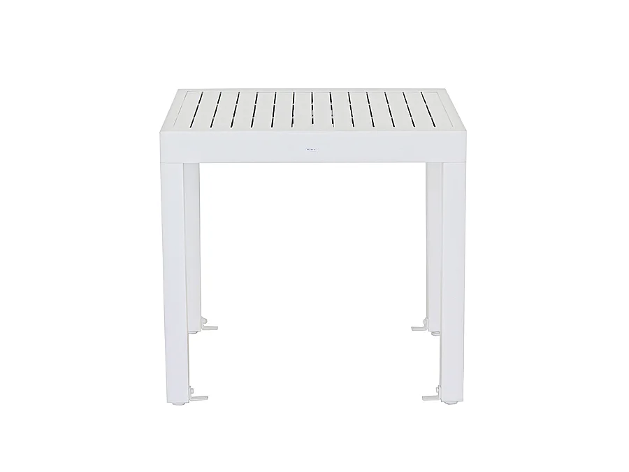 Estosa - Mesa de jardín extensible de aluminio 82-163 cm Lipari blanco