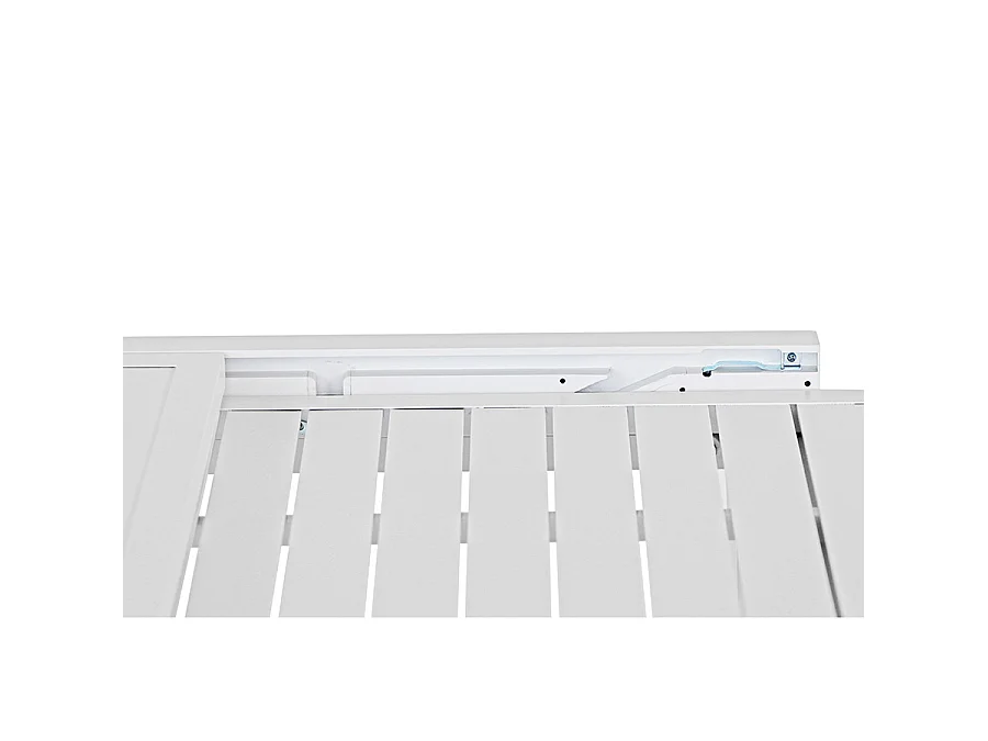 Estosa - Mesa de jardín extensible de aluminio 82-163 cm Lipari blanco