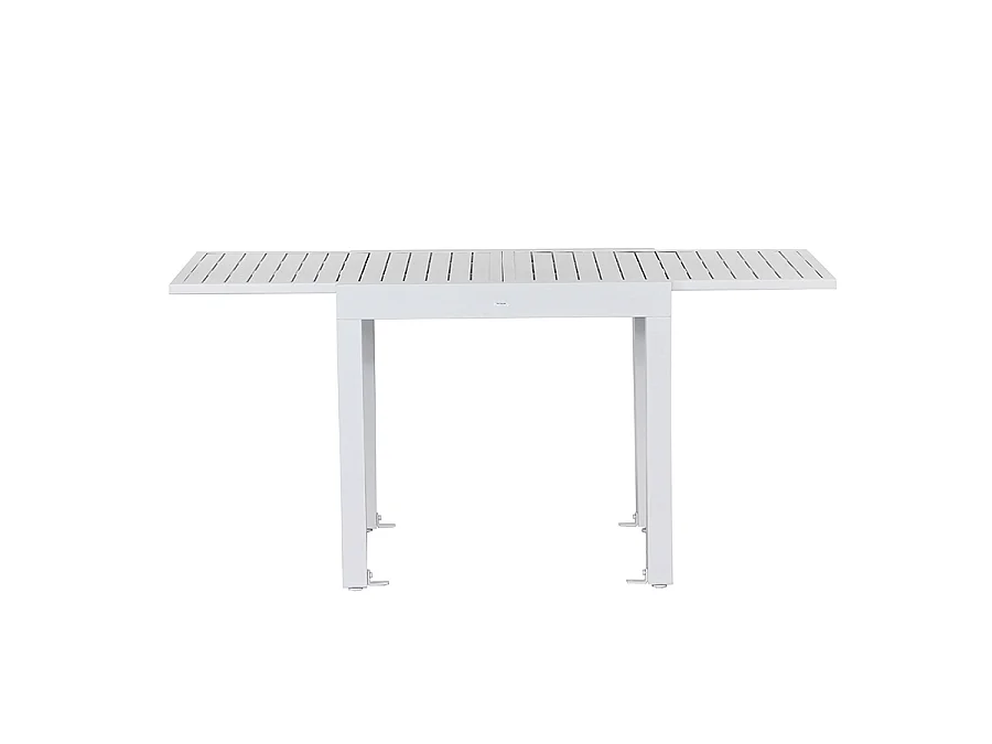 Estosa - Table de jardin extensible en aluminium 82-163 cm Lipari blanc