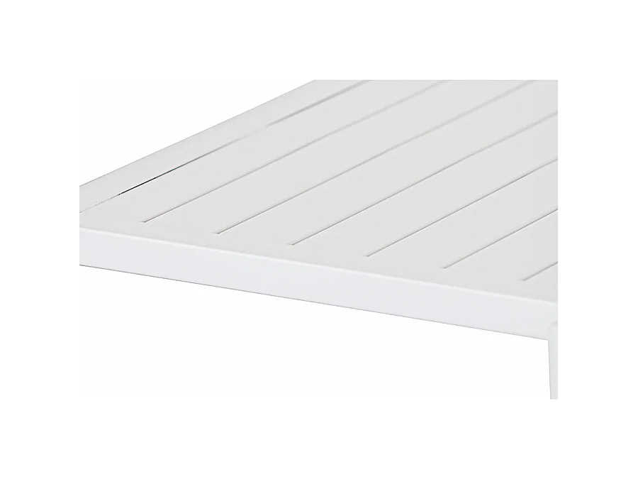 Estosa - Table de jardin extensible en aluminium 82-163 cm Lipari blanc
