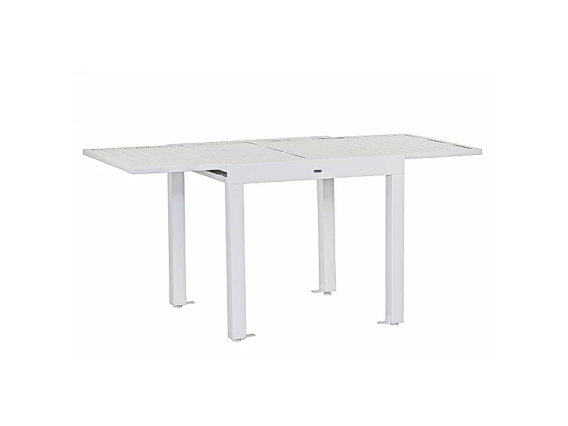 Estosa - Mesa de jardín extensible de aluminio 82-163 cm Lipari blanco