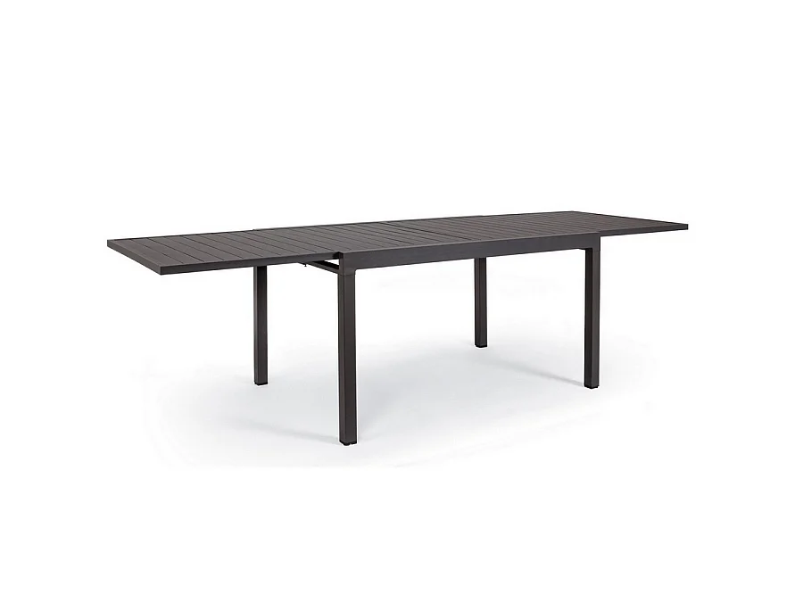 Estosa - Uitschuifbare aluminium tuintafel 134-268 cm Lipari grijs