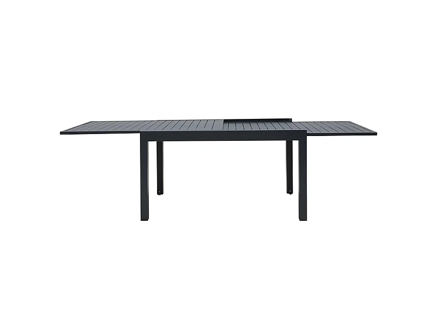 Estosa - Uitschuifbare aluminium tuintafel 134-268 cm Lipari grijs