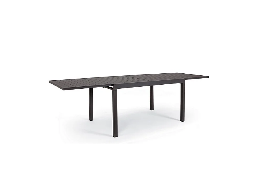 Estosa - Table de jardin extensible en aluminium 134-268 cm Lipari gris