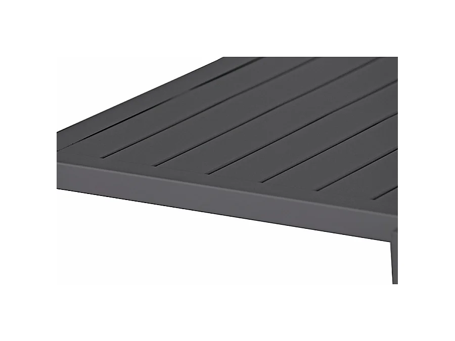 Estosa - Table de jardin extensible en aluminium 134-268 cm Lipari gris