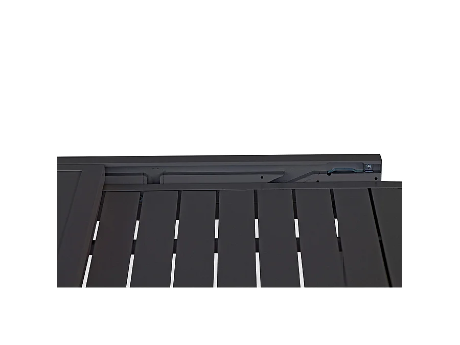 Estosa - Mesa extensível de alumínio para jardim 82-163 cm Lipari cinza