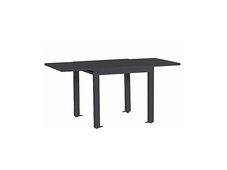 Estosa - Table de jardin extensible en aluminium 82-163 cm Lipari gris