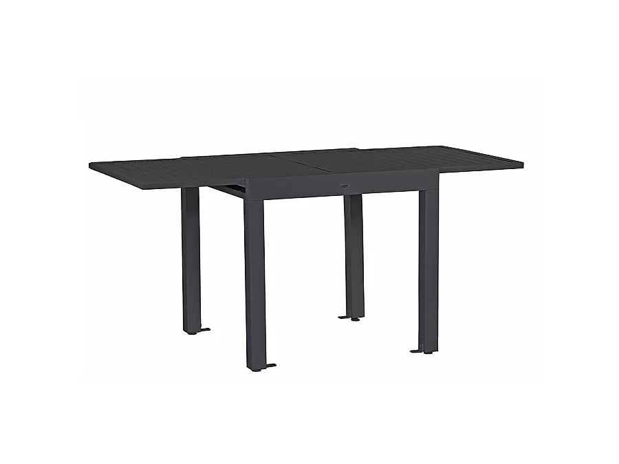Estosa - Table de jardin extensible en aluminium 82-163 cm Lipari gris