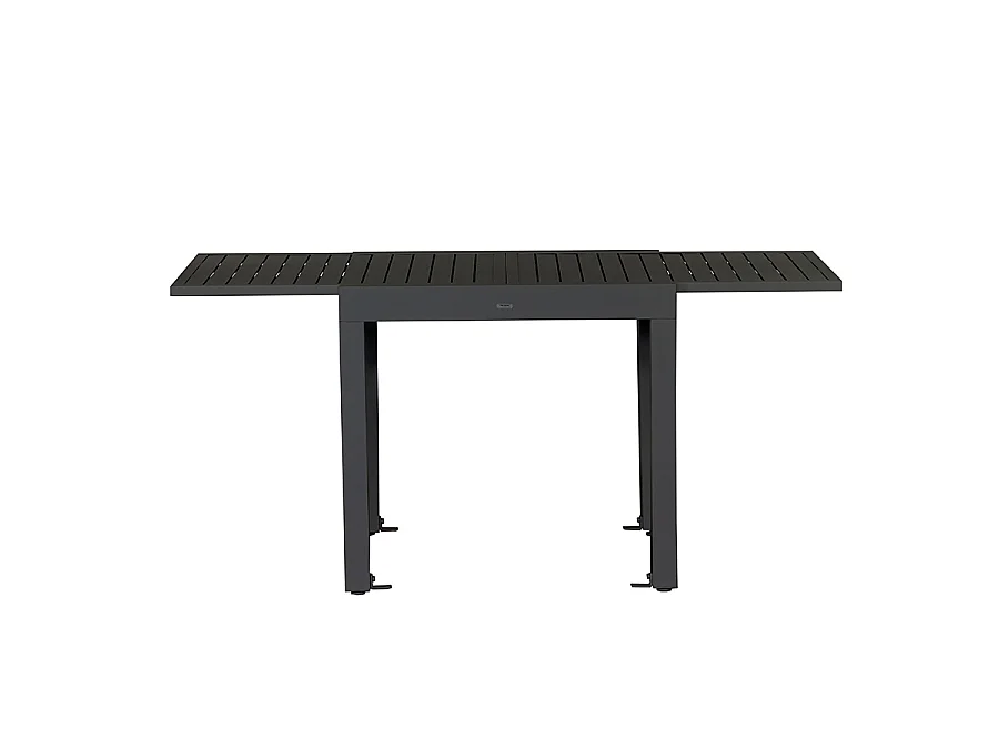 Estosa - Table de jardin extensible en aluminium 82-163 cm Lipari gris