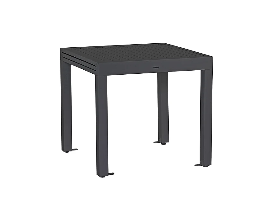 Estosa - Table de jardin extensible en aluminium 82-163 cm Lipari gris
