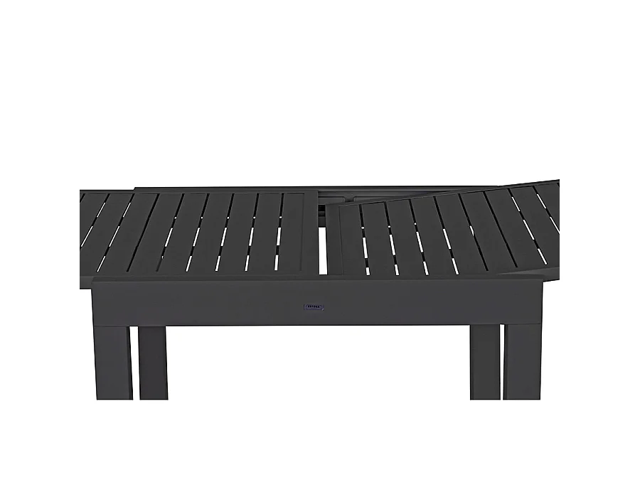 Estosa - Table de jardin extensible en aluminium 82-163 cm Lipari gris