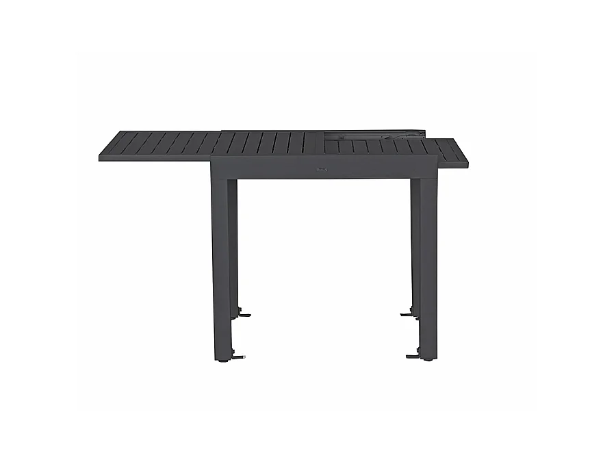 Estosa - Table de jardin extensible en aluminium 82-163 cm Lipari gris
