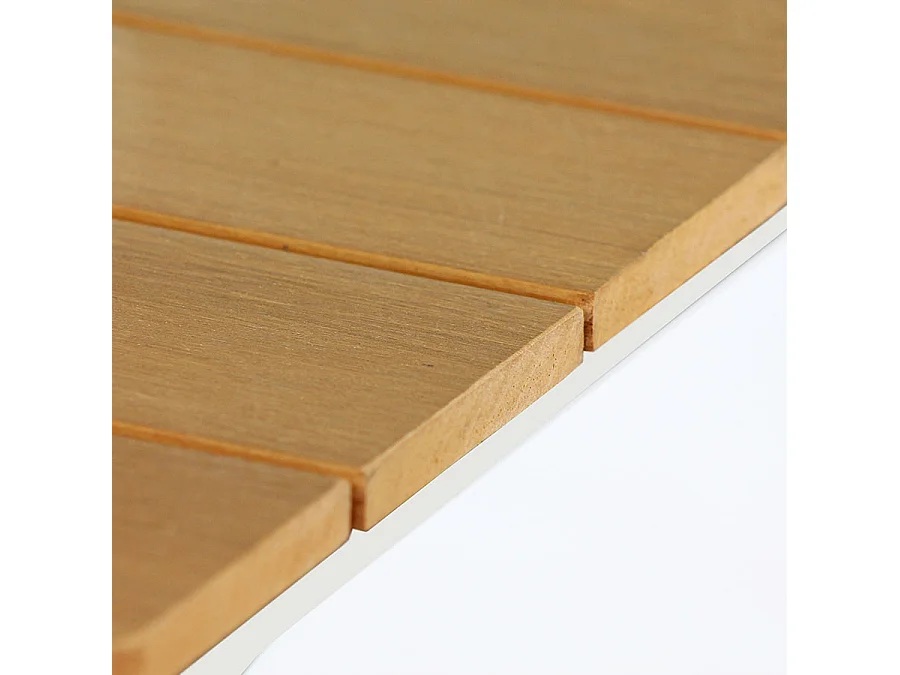 Estosa - Enna tuintafel van wit aluminium en polywood 160x90cm