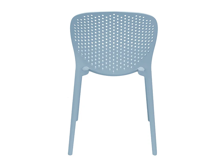 Estosa - Lot de quatre chaises d'extérieur Lolly bleues