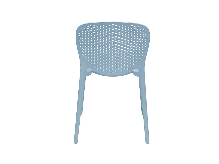 Estosa - Lot de quatre chaises d'extérieur Lolly bleues
