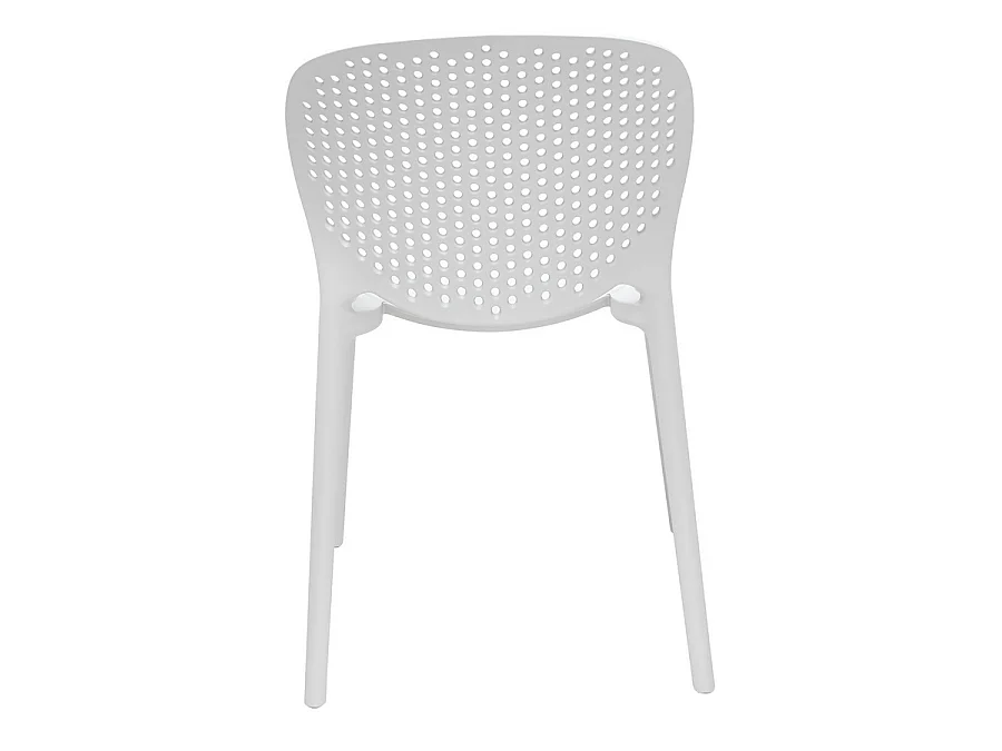 Estosa - 4 cadeiras de jardim design Lolly em resina branca